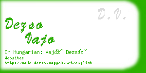 dezso vajo business card